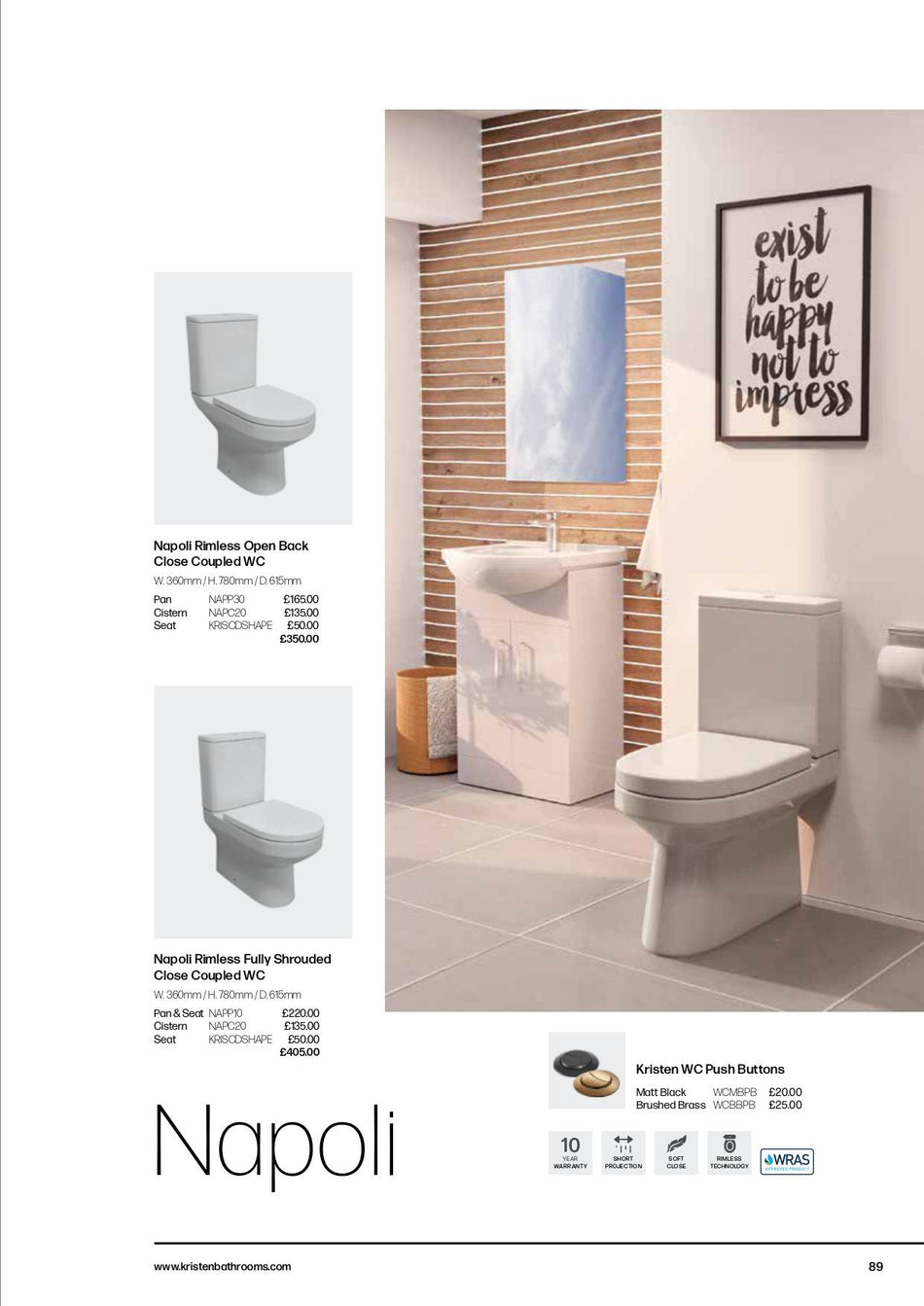 Napoli Rimless Fully Shrouded Close Coupled WC