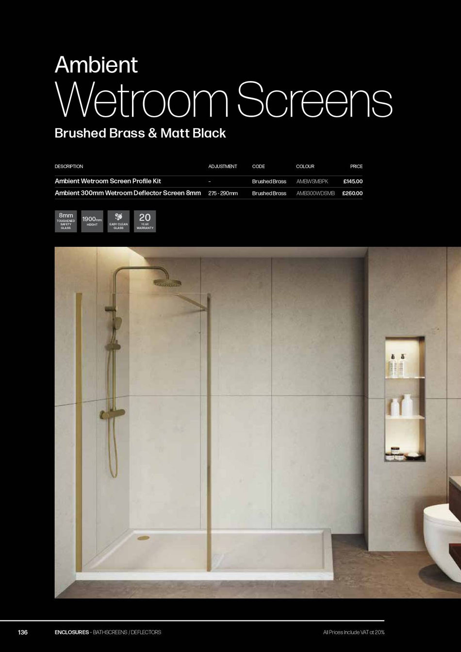 Ambient Wetroom Screens