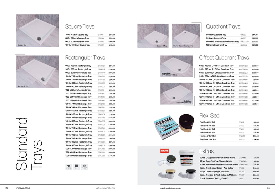 Standard Offset Quadrant Trays