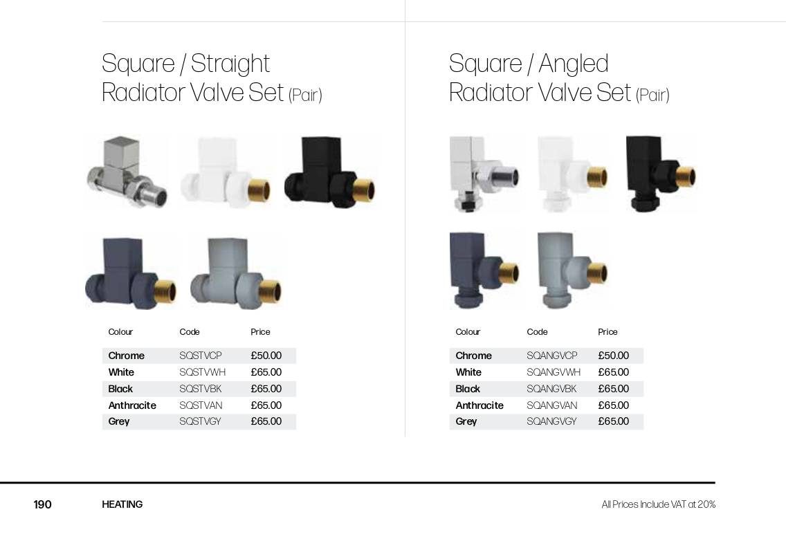Square Radiator Valves, Collars & Rosettes – Aghalee Building Supplies