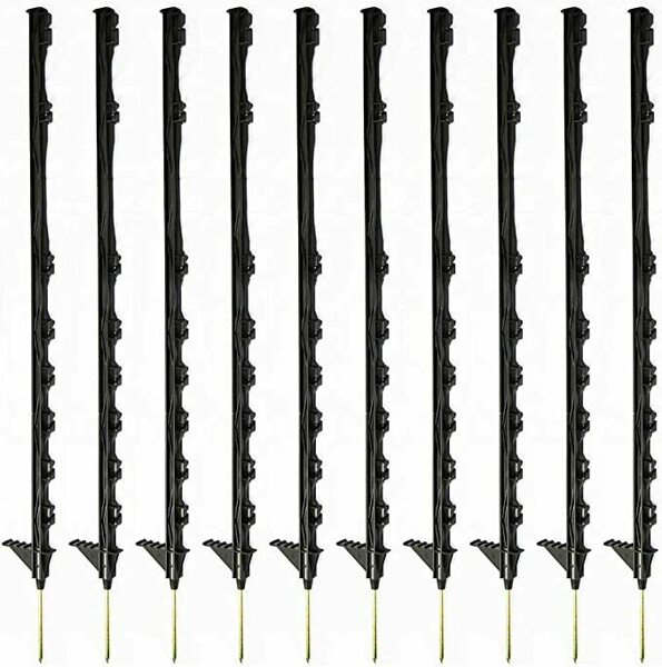 Fence Post PVC 105cm Black (10Pk)