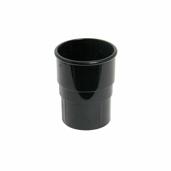 Round Black Straight Connector